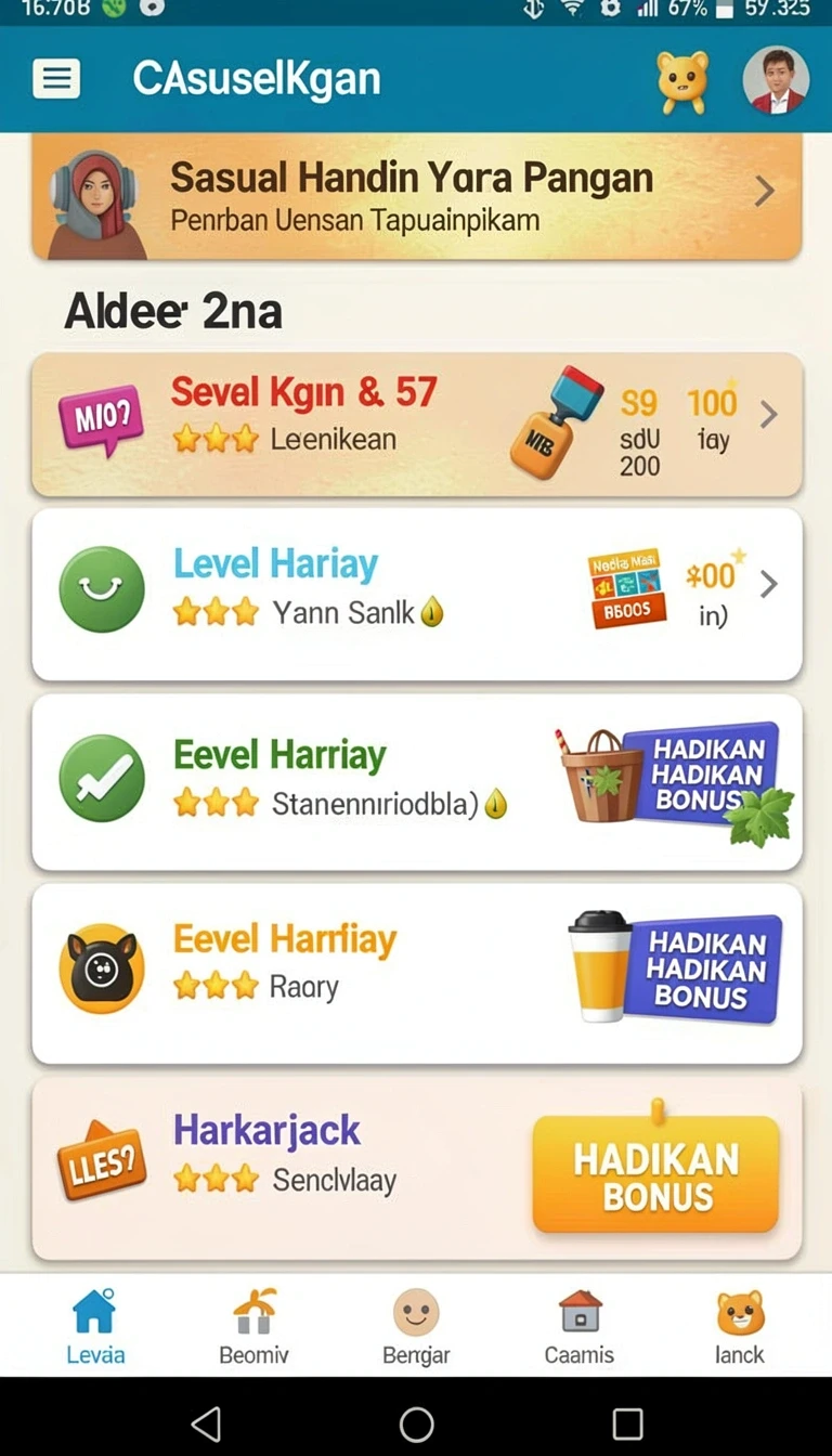 Beragam pilihan permainan menarik dalam aplikasi Aplikasi pusatmenang Paling Baru untuk Android.